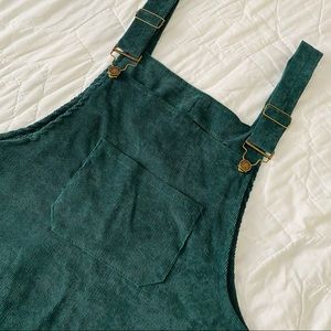 Emerald Green Corduroy Dress